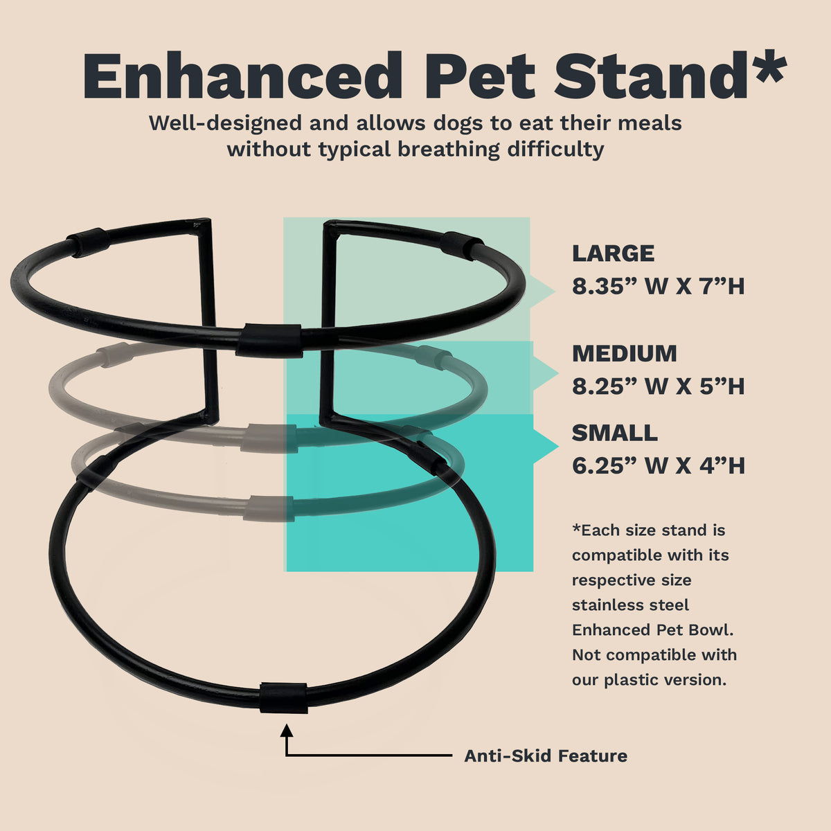 New Enhanced Pet Bowl Stand with AntiSkid (Limited) Enhanced Pet
